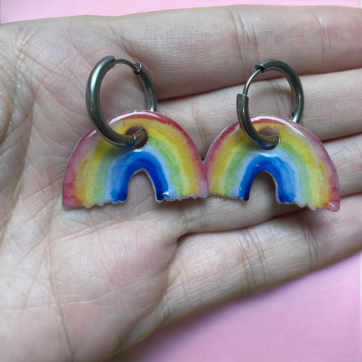 Arcoíris Charms para Pendientes de Aro (O lo que te apetezca si eres creativ@)