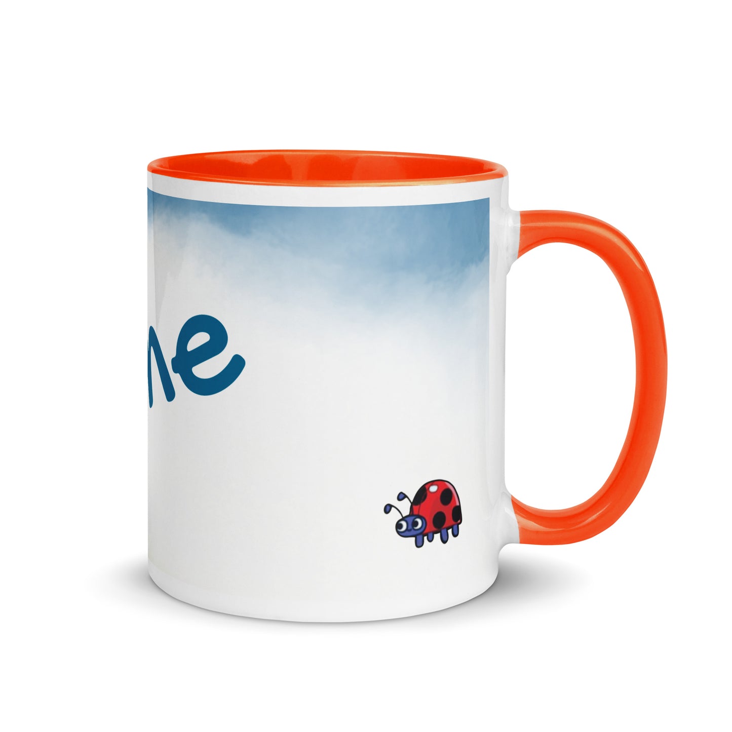 Taza Bluey y bingo personalizada con nombre y color interior